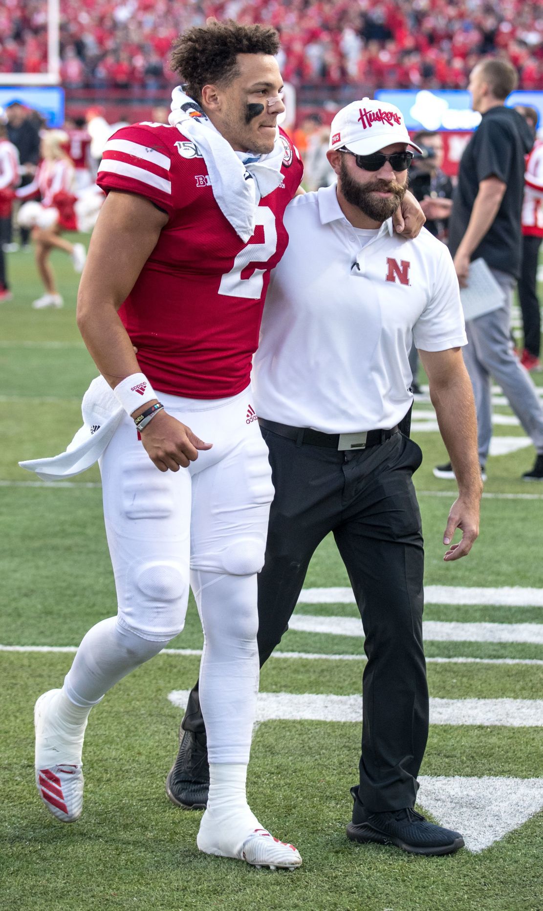 Adrian Martinez leaves field